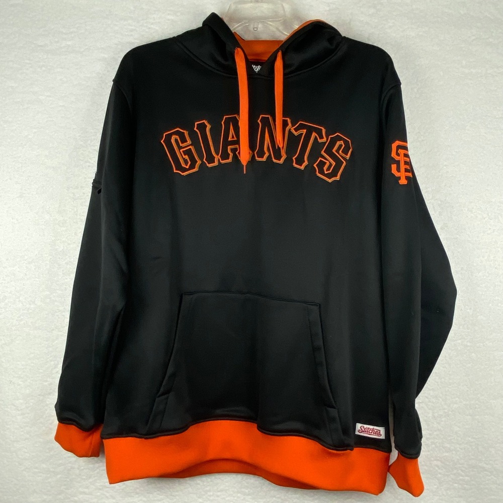Stitches Men's XL San Francisco Giants MLB Hoodie Black Orange Pullover